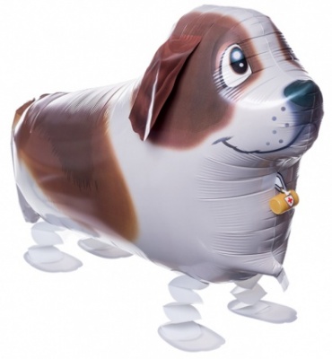 Ходячая фигура F Собака коричневая 24"/61см шар фольга