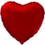 Сердце Красный 19''/48 см шар фольга