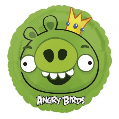 Круг Angry Birds Король Свиней 18"/45см шар фольга