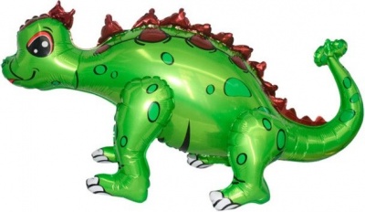 Шар фольга Ходячая фигура Динозавр Анкилозавр зеленый 29"/74см ВОЗДУХ