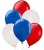 Облако из шаров с гелием Триколор на день Победы 45 шаров