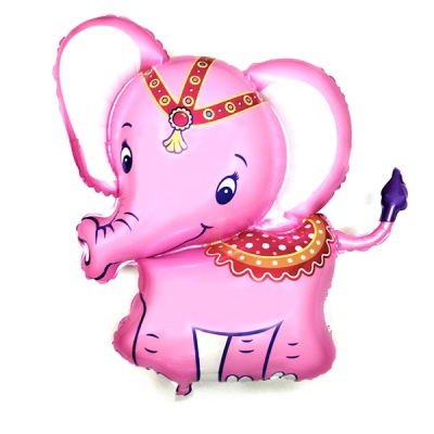Фигура Слонёнок розовый 32"/81см шар фольга