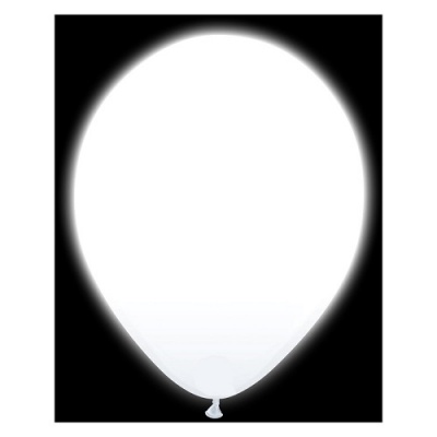 Воздушные шары с гелием и обработкой Светящиеся Пастель White Белый 004 12"/30 см