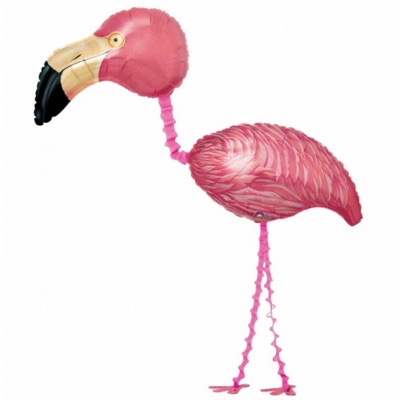 Ходячая фигура Фламинго 165см шар фольга с гелием