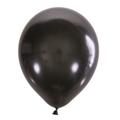 Воздушные шары с гелием и обработкой Металлик BLACK Черный 030 12"/30 см