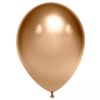 Воздушные шары с гелием и обработкой Chrome Gold Хром Золото DB 12"/30см