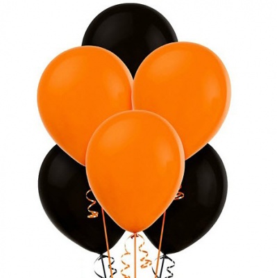 Облако из шаров с гелием Orange+Black decor 21 шар Хэллоуин