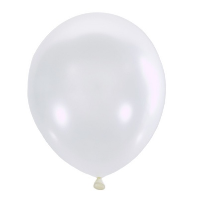 Воздушные шары с гелием и обработкой Перламутр White Белый 072 12"/30 см