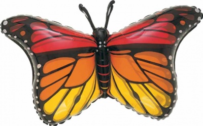 Фигура Бабочка Монарх 54х64 см шар фольга