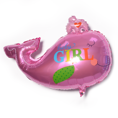 Фигура F Кит девочка Розовый 33''/84 см шар фольга