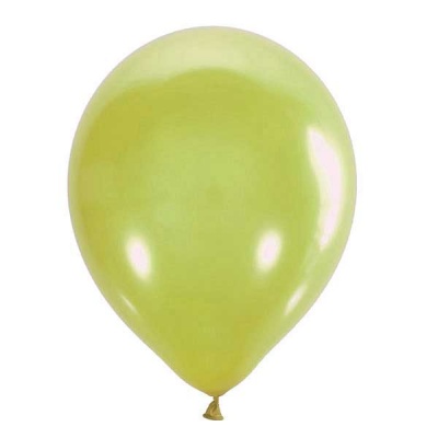 Воздушные шары с гелием и обработкой Металлик LIME GREEN Зеленый лайм 035 12"/30 см