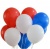 Облако из шаров с гелием Триколор на день Победы 50 шаров