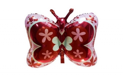Фигура Бабочка розовая 59х89см шар фольга
