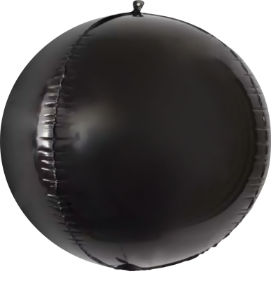 Сфера F 3D Black 24"/61 см шар фольга