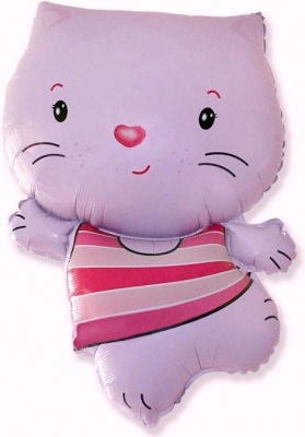 Фигура Котенок Китти розовый 78x54 см шар фольга