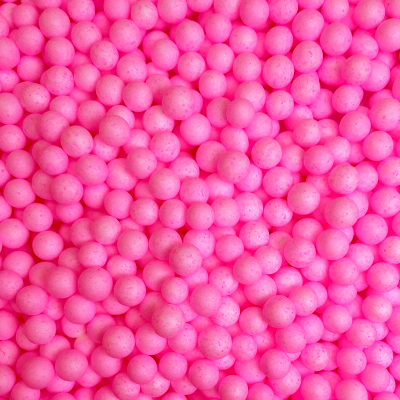 шарики пенопласт розовый крупные 6-8мм 500мл Веселый праздник  521323