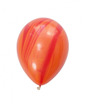 Премиум шар с гелием и обработкой Супер Агат Red Orange Красно-оранжевый 11"/30 см